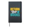 Library Return Books Librarian Hardcover Journal, Black