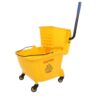LiebeWH 24L Commercial Mop Bucket with Wheels Side Press Wringer 360 Casters for Restaurant Office Cleaning