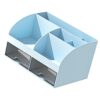 LiebeWH Desktop Storage Box, Transparent Drawer Organizer with HIPS PS