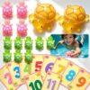LIFCIUSO Turtle Number Dive Pool Game, Math Cognition Toys for Kids Ages 3+