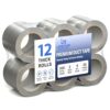 Lifetime Supplies 12 Pack of 2 Inch Duct Tape Heavy Duty | 30 Yards Per Roll - 360 Total Yards | Waterproof | Strong Adhesive, Bulk Quantity | Commercial Indoor & Outdoor Repairs | Tear by Hand
