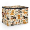 LIFEVYNO Cute Dog Flower Large Storage Bin with Lid