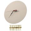 LIFKICH Wooden Wall Clock Blank DIY Kit with Stable Surface and Easy to Assemble Features 10-inch Unfinished Round Clock Face with Gold Roman Numerals for Lounge
