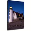 Lighthouse Night Blue Sky Art Print (Framed,24x36 inch)