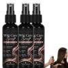 Lightweight Wig Spray, Multi-Purpose Wig Care Spray for Synthetic & Human Hair Wigs, Smooths Frizz & Adds Shine, 3.38 fl oz，3PCS