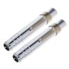Lily Brown 2Pcs Heavy Duty Dustless Chalk Holder, Retractable Pen, Silver
