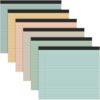 Lincia 6 Pcs 11" x 9.5" Legal Pads College Ruled Notepad Landscape Notebook Horizontal Lined Notebook 80 Gsm Assorted Colors Paper Pastel Writing Pads for School Office, 40 Sheet (Earth Colors)