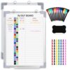 Lincia in and Out Magnetic Dry-Erase Board Aluminum Framed White Board with Lines Names with Magnetic Dry-Erase Marker, Eraser, and Magnets Wall-Mounted for Office Employee (16" X 12",Colored Styles)