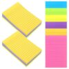 Lined Fluorescent Memo Stickers Portable to Do Lists for Office
