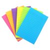 Lined Fluorescent Note Stickers Portable Paper Memo Pads for Reminders