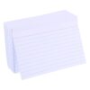 Lined Index Cards Paper Study Cards 400pcs White 4.9x3 Inch