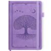 Lined Journal Notebook Hardcover Leather Bound 200 Pages A5 Purple Diary