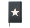 Linen Star on Multiple Colors Hardcover Journal, Black
