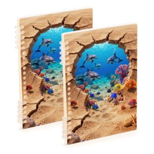 linqin A5 Journal Notebook with Ringing Binder 2 Pack
