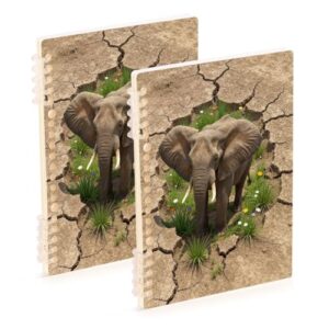 linqin A5 Journal Notebook with Ringing Binder 2 Pack