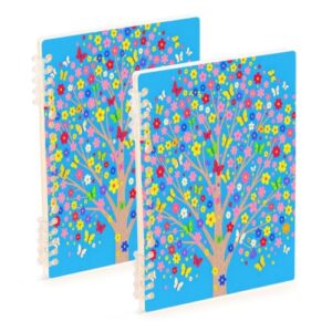 linqin A5 Journal Notebook with Ringing Binder 2 Pack