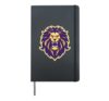 Lions Head Illustration Nature Wildlife Animal Africa Lion Hardcover Journal, Black