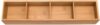 Lipper International Bamboo Drawer Organizer with 3 Removable Dividers, Brown