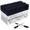 LiqInkol Dry Erase Markers Bulk, 144 Pack Black Whiteboard Markers, Chisel Point Low Odor Dry Erase Markers for School Office Home