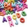LiQunSweet 1000 Pcs Plastic Letter Large Hole Slide Bead for Jewelry Making
