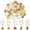 LiQunSweet 20 Pcs Paper Clips with Fruit Theme Charms for Office