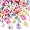 LiQunSweet 70 Pcs Acrylic Chunky Letter Beads for Keychain Jewelry Making