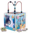Lisciani - Montessori Wood - Sensory Activity Cube Montessori for Children from 3 Years - Educational Wooden Toy with 6 Activities Ocean Theme - Fine Motor Skills, Logic