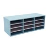 Literature Organizer, 12 Compartments Mailbox with Detachable Shelves