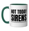 Literature Teacher Not Today Sirens Greek Mythology Odyssey Ceramic Mug, Dark Green/White, 11oz