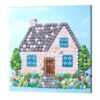 Little House DIY Framed Button Painting Kit for Adults Beginners Home