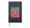 Little Miss Junior Year Groovy Back to School 11th Grade Hardcover Journal, Black