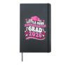 Little Miss kindergarten grad 2026 Groovy graduation girls Hardcover Journal, Black