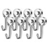 LIUYUX Heavy‑Duty 8‑Pack Swivel Swing Magnetic Hooks, 30LBS Pull‑Strength Rotatable Neodymium Magnet Hooks for Garage, Kitchen & Workshop Hanging Upgrade