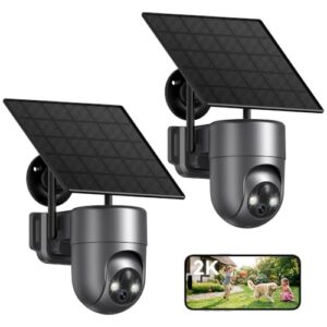 LIWAN Security Cameras Wireless Outdoor, 2.4GHz WiFi Solar PTZ Camera