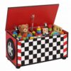 LKTART Storage Chest, Race Car Storage Bins Toy Storage Organizer, Red