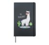 Llama No Problama Funny Llama Design, Cactus Drawing Hardcover Journal, Black