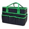 Llazsybz Stationery Storage Pouch Craft Organizer Tote With Reinforced Handles And Pockets Foldable Polyester Storage Carrier Suitable for classroom tables, color to 4