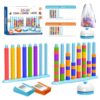 LLESSOO 2 Pack Color Challenge Game, 2 Players Color Matching Puzzle Game, Fun Board Game for Kids 6-8-12, Adults, Party & Family Game Night, Birthday Christmas Party Gifts for Boys & Girls