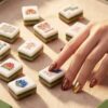 LLWL Wood Grain American Mahjong Tiles, 160 Pcs Four Layer Acrylic Tiles