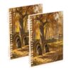 Loancwa A5 size Slider Rural Pheasant Pattern notebooks 8.3" x 5.7", wide ruled spiral notebook 60 sheets for planner&business