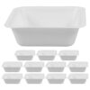 LOCZUK 12pcs Square Plastic Activity Trays Art Tray for Classroom 100ml