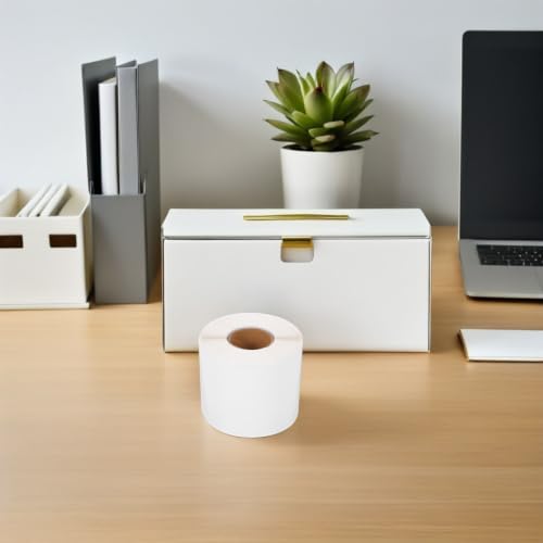 LOCZUK 500 Sheets Self-Adhesive Thermal Shipping Labels White Rectangle Barcode Sticker Paper Compatible with Direct Thermal Printers Easy to Use Business Mailing Address Labels