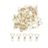 LOCZUK Metal Heart Shaped Paper Clips Love Heart Binder Clips in Golden Metal and Paper Fasteners for Planner Crafts School and Office Use