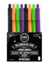 Loddie Doddie 8ct Retractable Gel Pens - Black Ink - Halloween Colors