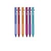 Loddie Doddie Side-Retractable Gel Pens, 0.5 mm Colored Ink, Jewel Tones, 6 Count