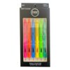 Loddie Doddie Silent-Click Retractable Gel Pens, 0.5 mm Bright Color Ink, Smooth Writing, 6 Pack