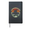 Longboard Vintage Skateboard Cool longboarding Hardcover Journal, Black