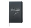 Long Term Investment Finance Mindset Investor Quote Hardcover Journal, Black