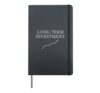 Long Term Investment Finance Stock Crypto Mindset Hardcover Journal, Black