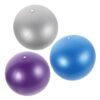 LOORGVEL Mini Pilates Ball for Stability and Balance Training 3pcs 9.8 Inch PVC Yoga Exercise Ball for Floor Exercise and Pilates Workouts